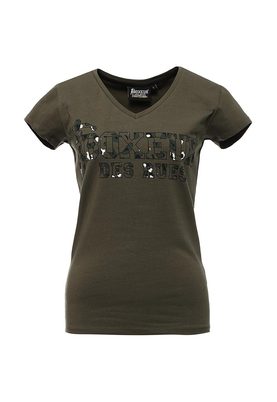 Boxeur Des Rues  LADY VNECK SS T-SHIRT ALLOVER LOGO