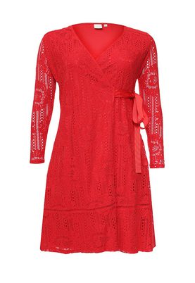 LOST INK PLUS  PREMIUM WRAP DRESS IN LACE